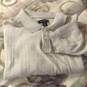 Men’s VAN HEUSEN long sleeve pullover size L in beige